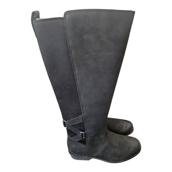 TEVA Ellery Tall Waterproof Black Nubuck Boots - Size 7 - Picture 1 of 11